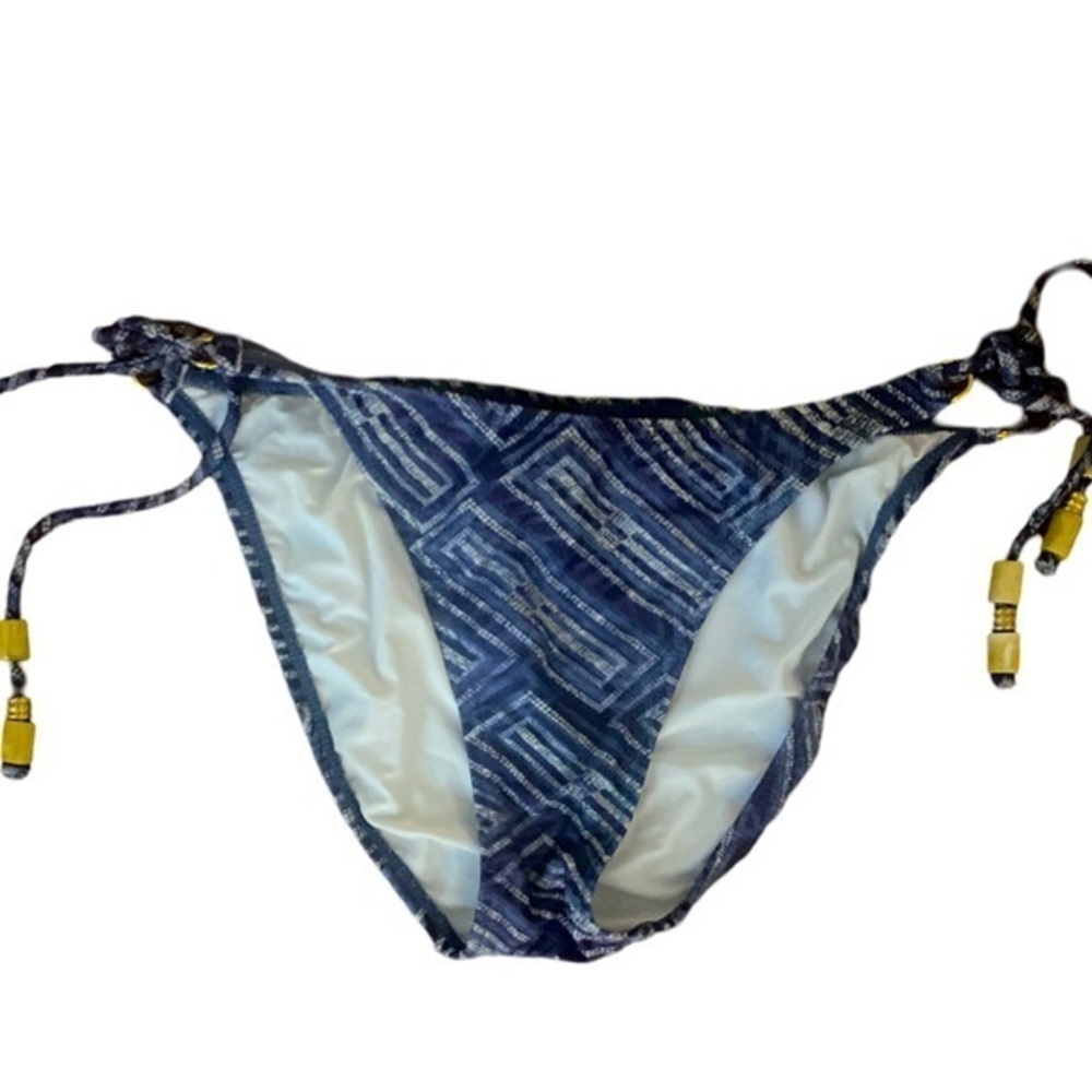 Paula Hermanny Bikini Bottom - M navy white.  Tassel tie